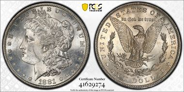 1881-S $1 MS62