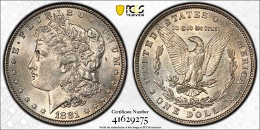 1881-O $1 AU58