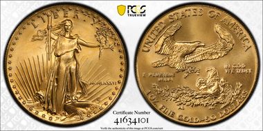 1986 $50 Gold Eagle MS68