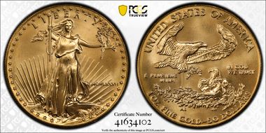 1986 $50 Gold Eagle MS69