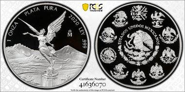 2020-Mo Onza Libertad  Ag PR70DCAM