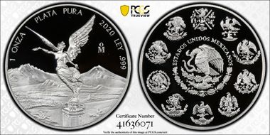 2020-Mo Onza Libertad  Ag PR69DCAM