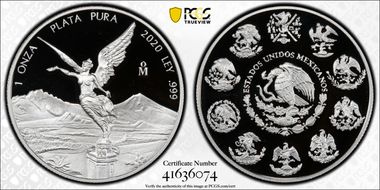 2020-Mo Onza Libertad  Ag PR69DCAM
