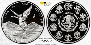 2020-Mo Onza Libertad  Ag PR69DCAM