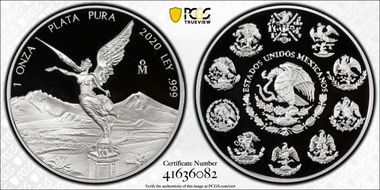 2020-Mo Onza Libertad  Ag PR70DCAM