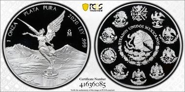 2020-Mo Onza Libertad  Ag PR69DCAM