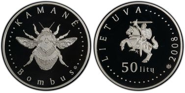 2008-LMK 50 Litu St. Casimer PR69DCAM