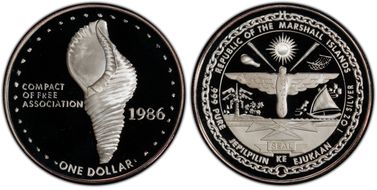 1986 $1 Compact of Free Association PR69DCAM