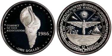 1986 $1 Compact of Free Association PR69DCAM