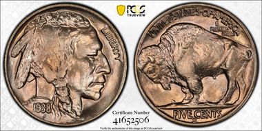 1938-D 5C Buffalo MS67+