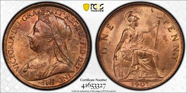 1901 1D S-3961 MS64RB