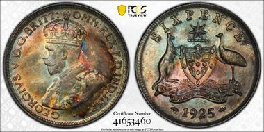 1925(m,sy) 6D KM-25  Ag MS65