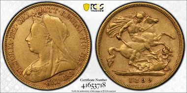 1899-M 1/2 Sov S-3879 VF35