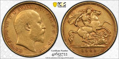 1908-M 1/2 Sov S-3975 XF45