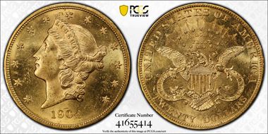 1904 $20 MS64