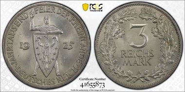 1925-A 3 Mk 1000 Years J-321 MS66