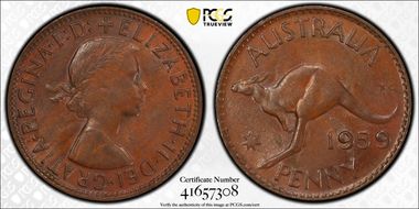 1959 (m) 1D AU58BN