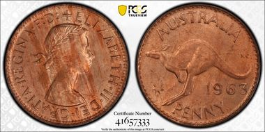 1963 Y. (p) 1D MS64RB