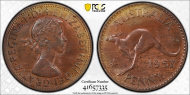 1957 Y. (p) 1D MS62BN