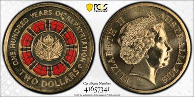 2019-C $2 100 Years of Repatriation Colorized MS68