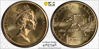 1992 $1 Olympics MS66