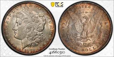 1878 7TF $1 Reverse of 1878 AU58