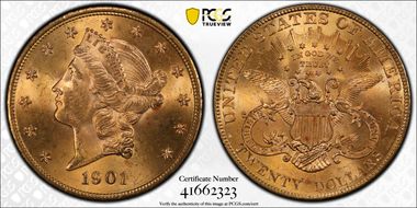 1901 $20 MS65