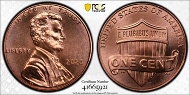 2020 1C Shield MS67RD