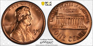 1970-S 1C Large Date MS66RD