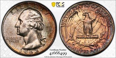 1963 25C MS66