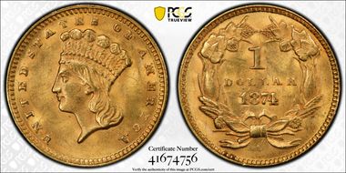 1874 G$1 MS63