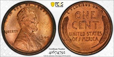 1909 1C Lincoln MS65RD