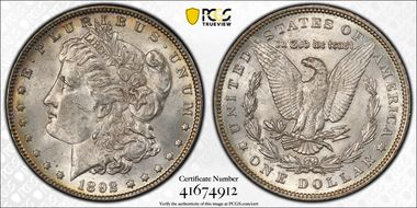 1892 $1 MS62