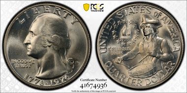 1976-S 25C Silver MS67+