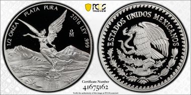 2016-Mo 1/2 oz Libertad Ag PR69DCAM