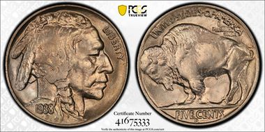 1938-D/S 5C Buffalo MS66
