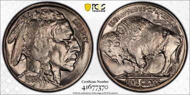 1935-D 5C MS66+