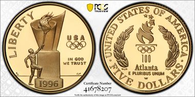 1996-W $5 Cauldron PR69DCAM