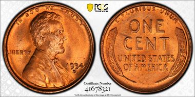 1934-D 1C MS66+ RD