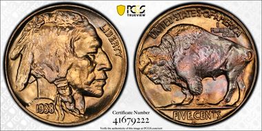 1938-D 5C Buffalo MS67