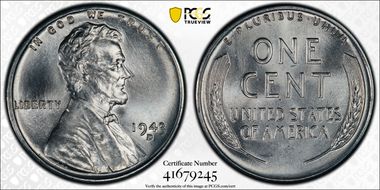 1943-D 1C MS67+