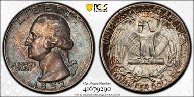 1952 25C MS66