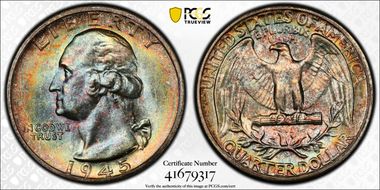 1945-S 25C MS67+