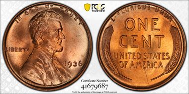 1936 1C MS67RD