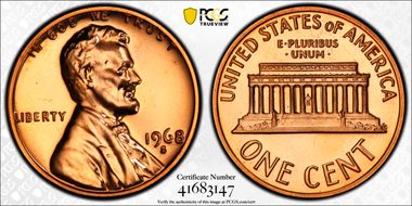1968-S 1C PR66RD