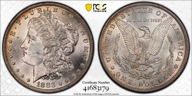 1883-O $1 MS62