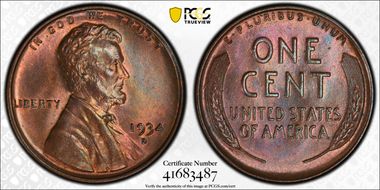 1934-D 1C MS66BN