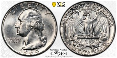 1964 25C Type B Reverse, FS-901 MS64