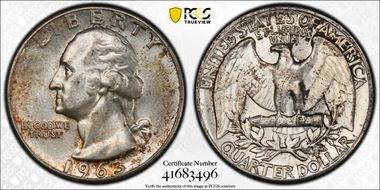 1963 25C Type B Reverse, FS-901 MS63