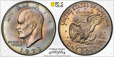 1973 $1 MS66
